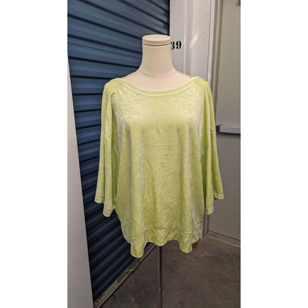 We The Free Valerie Velour Low Back Wide Sleeves Oversize Comfy‎ Top Small - Picture 3 of 11